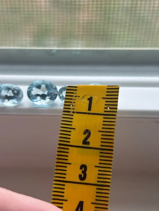 Blue Topaz Gemstone Lot – Oval & Pear Cut Sky Blue Loose Stones (Set of 4) - Picture 12 of 16